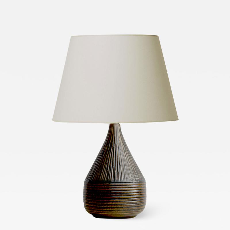  Brandi Keramik Textured Table Lamp by Henry Brandi