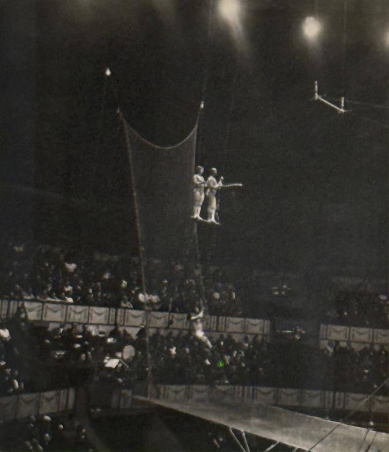  Brassa Trapeze Artists Above the Crowd Vintage Heliogravure by Brassa 1936