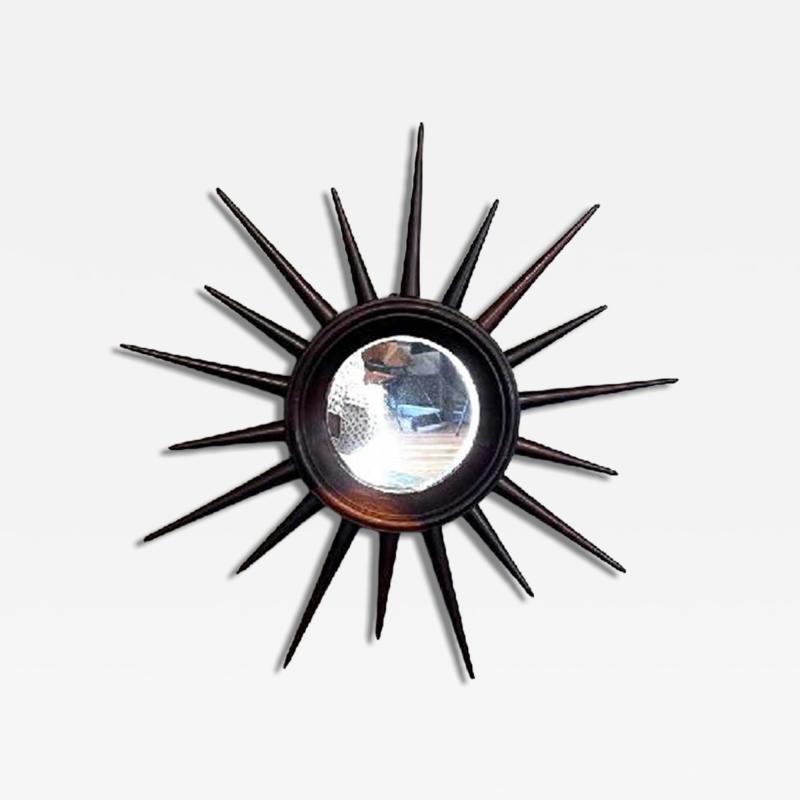  Brazilian Mid 20th Century Brazilian Jacaranda Sunburst Mirror N