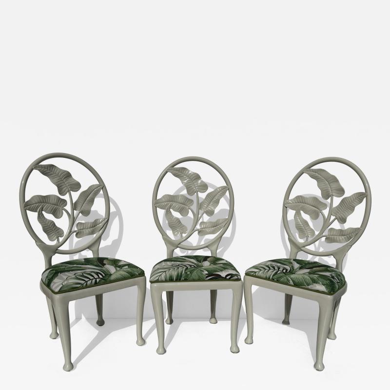  Brown Jordan Furniture Set of Aluminum Tropical Patio Chairs