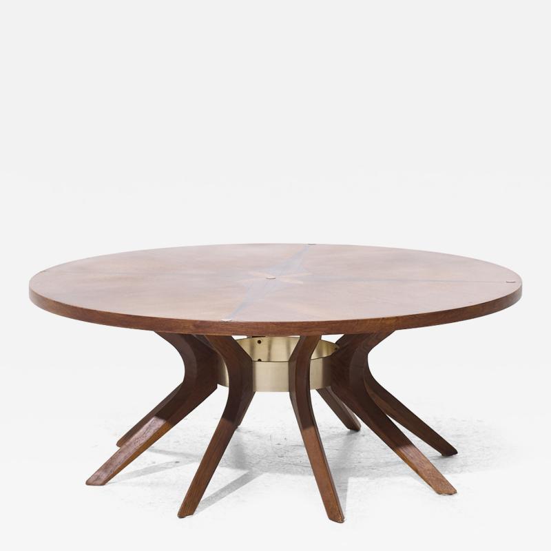  Broyhill Brasilia Broyhill Brasilia Mid Century Walnut Cathedral Coffee Table
