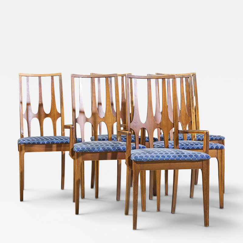  Broyhill Brasilia Broyhill Brasilia Mid Century Walnut Dining Chairs Set of 6