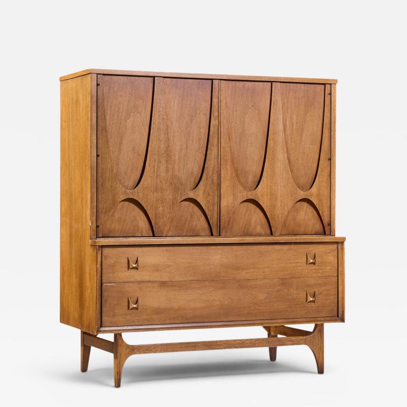  Broyhill Brasilia Broyhill Brasilia Mid Century Walnut Gentlemans Chest