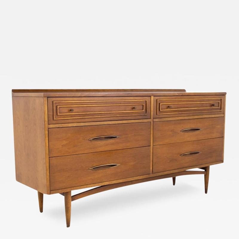  Broyhill Furniture Broyhill Sculptra Mid Century 6 Drawer Lowboy Dresser