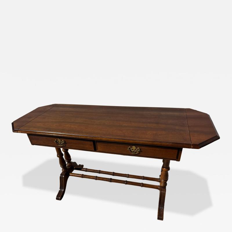 Broyhill Furniture Vintage Broyhill Gallery Collections Mahogany Drop Leaf 2 Drawer Writing Desk