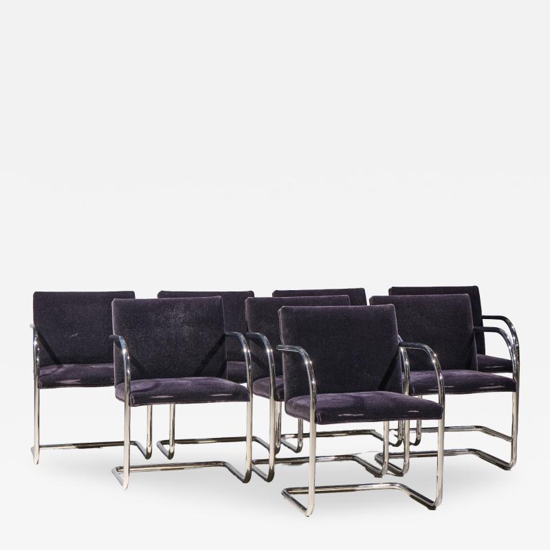  Brueton Brueton Brno Mid Century Chrome Dining Chairs Set of 8