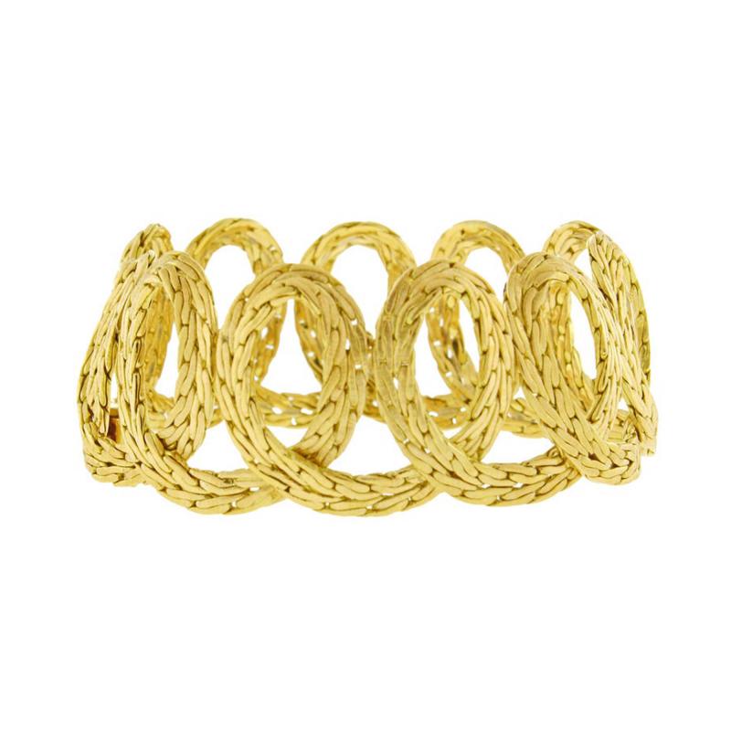  Buccellati Buccellati Textured Gold Spiral Bracelet