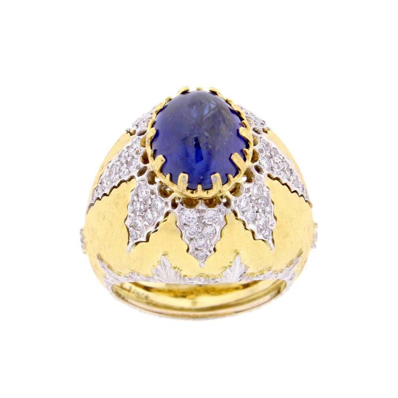  Buccellati Mario Buccellati Sapphire Diamond Gold Ring