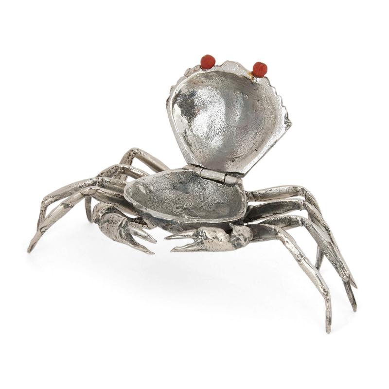 Buccellati - Set of Eight Italian Silver Crab-form Boxes, by Buccellati