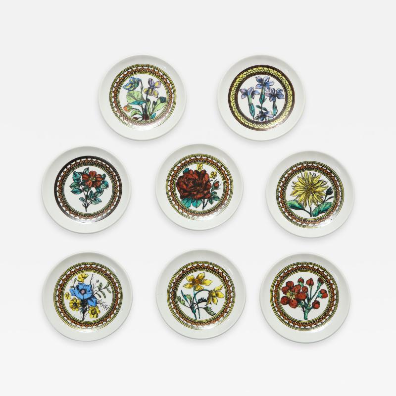  Bucciarelli 8 Botanical Porcelain Plates Bucciarelli