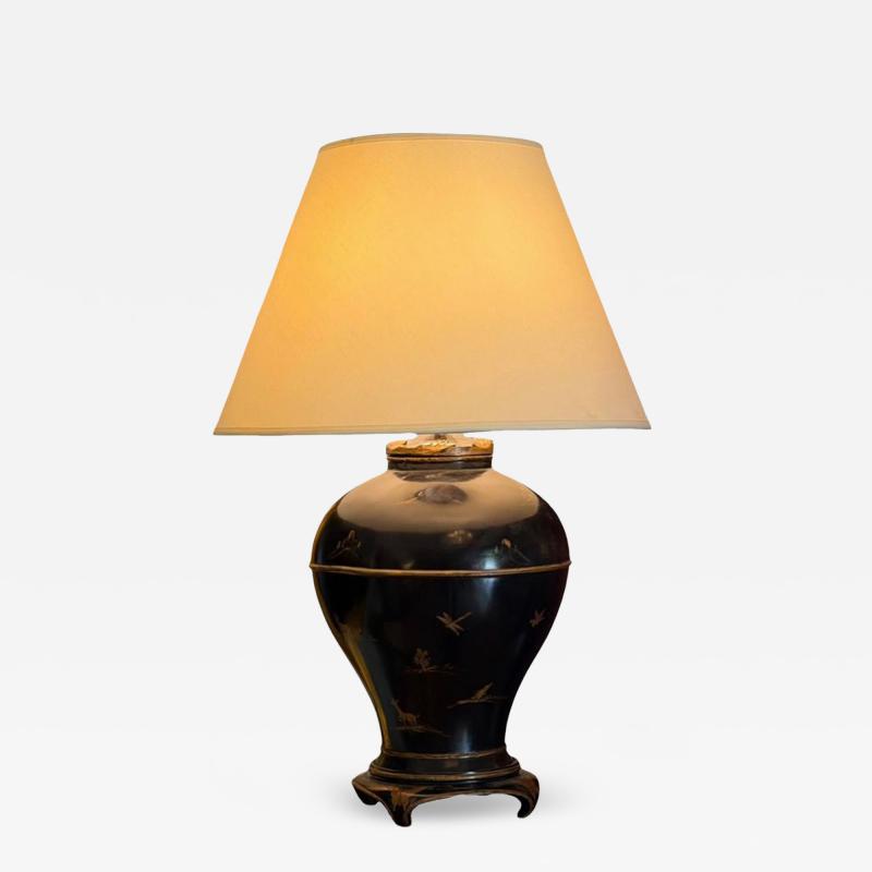  Burton Ching Ltd 1 of 2 Burton Ching Black Chinoiserie George II Table Lamp Shade