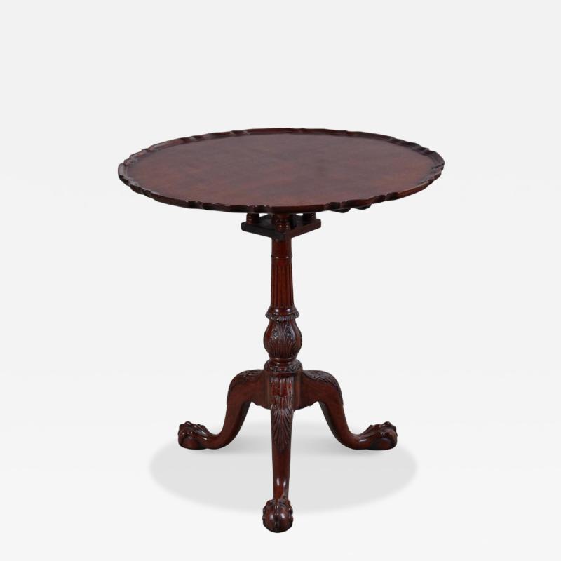  Burton Ching Ltd Burton Ching George III Style Mahogany Piecrust Pedestal Tripod Table