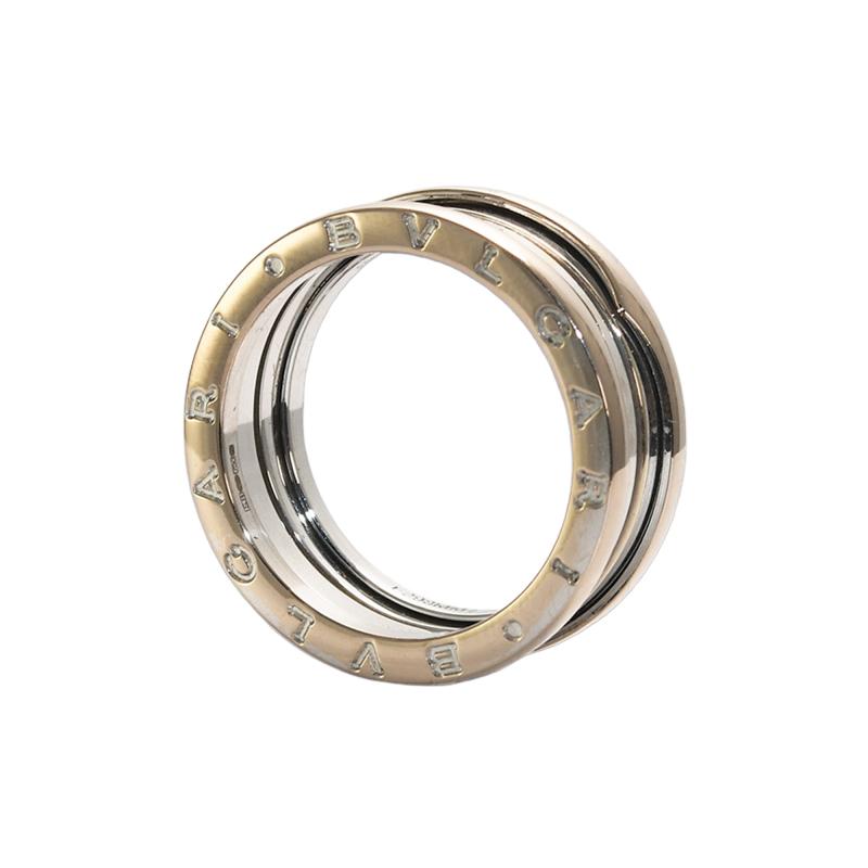  Bvlgari Bulgari 18K White Gold Bulgari B Zero1 Mens Ring 11 9g