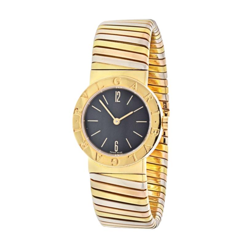  Bvlgari Bulgari BVLGARI 18K YELLOW GOLD TUBOGAS ROUND DIAL WATCH