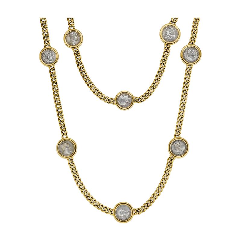  Bvlgari Bulgari Bulgari Monete Ancient Coin Necklace