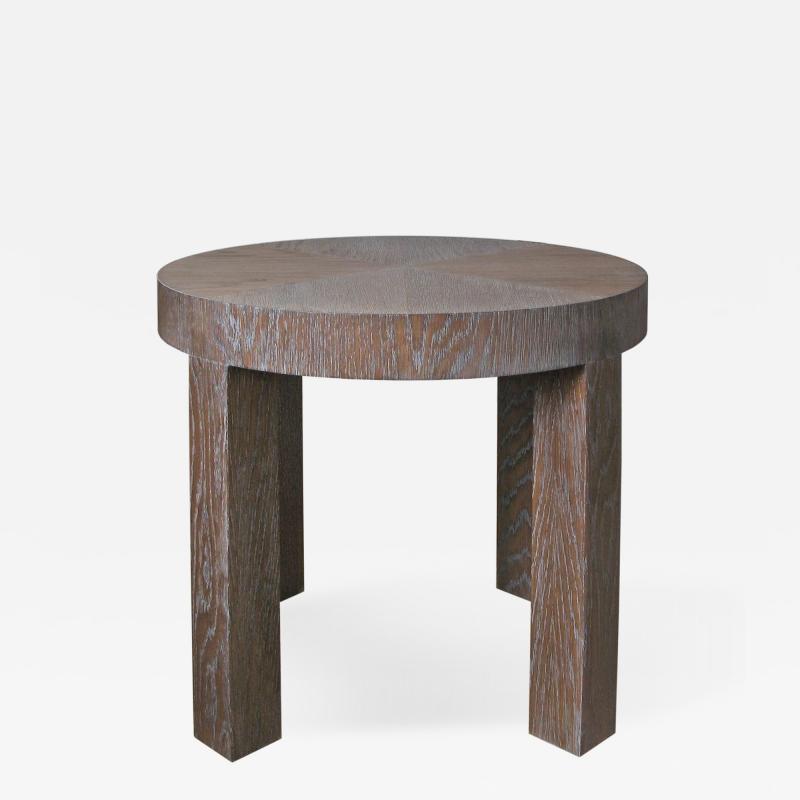  C J Peters Cerused Oak Side Table