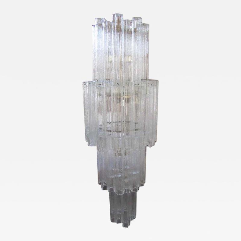  Camer Glass Monumental 6 Foot Camer Venini Glass Tronchi Tube Chandelier Mid century Modern