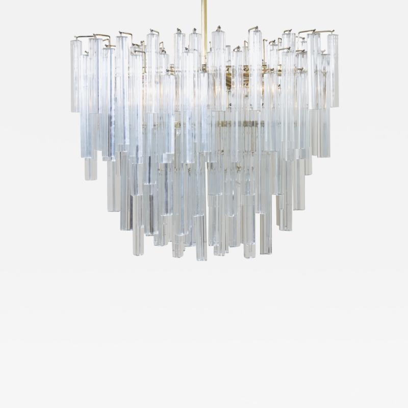  Camer Glass Tiered Oval Prism Chandelier by Camer Glass