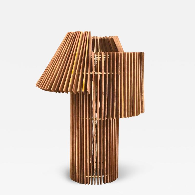  Campana Brothers Rare Wood Lamp Art Object Table Lamp by the Campana Brothers