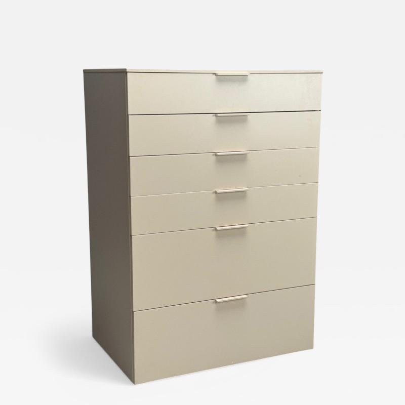  Cappellini Guilio Cappelini Cream Matte Lacquer Highboy Italy 2010s