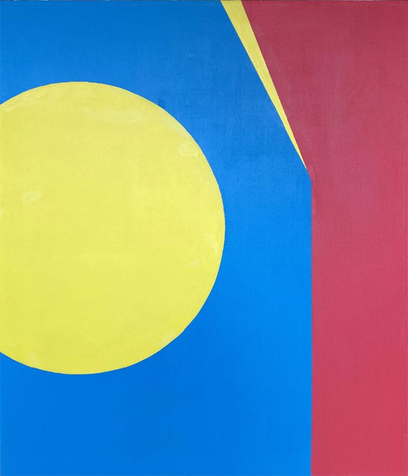  Carl A Alexander Yellow Circle Blue and Red ca 1950 70s