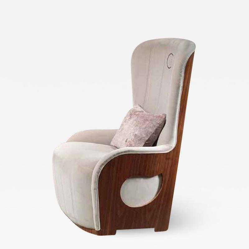  Carpanelli Contemporary Seating Galileo Armchait Walnut