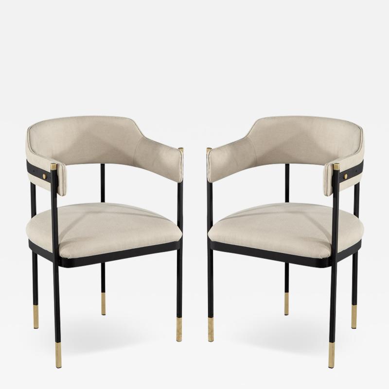  Carrocel Interiors Custom Curved Modern Dining Chairs