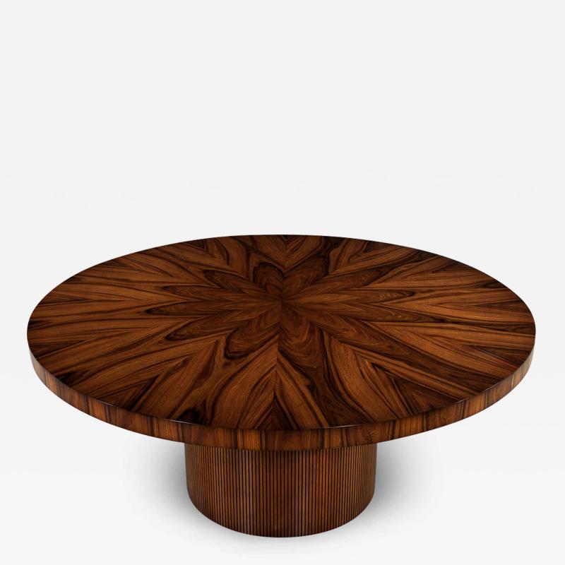  Carrocel Interiors Custom Modern Round Dining Table in Sunburst Pattern