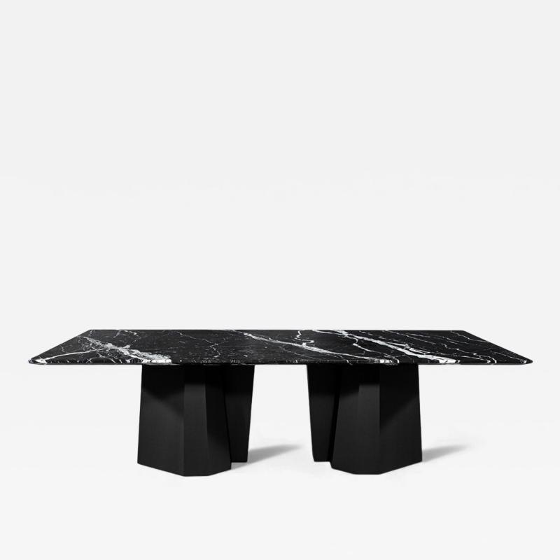  Carrocel Interiors Nero Milano Modern Marble Dining Table by Carrocel