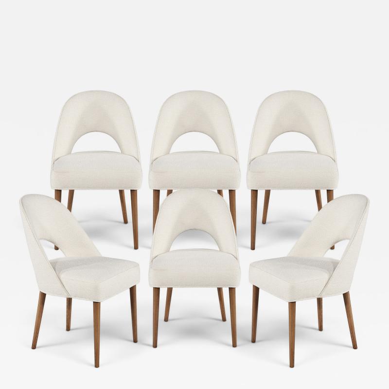  Carrocel Interiors Set of 6 Carrocel Custom Moderno Dining Chairs in Performance Linen