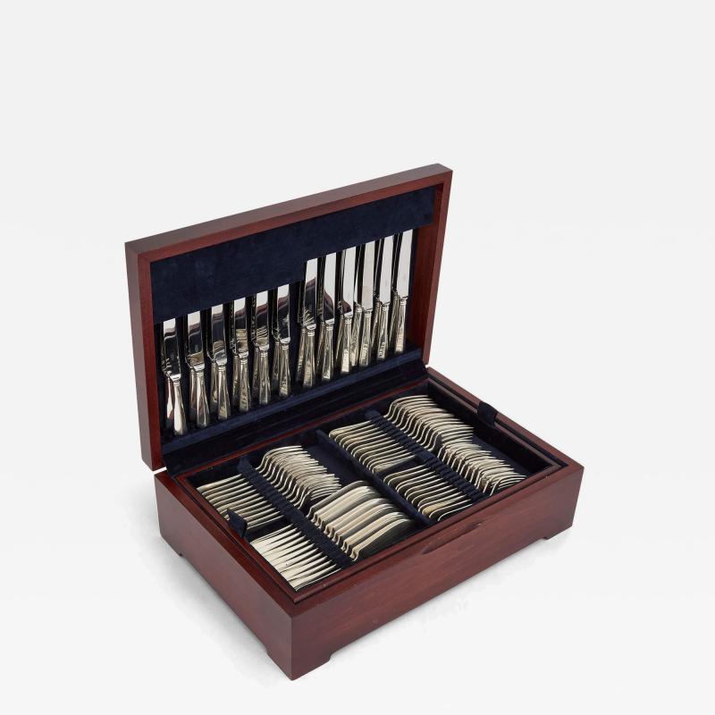  Carrs Sheffield England Carrs of Sheffield Sterling Silver 12 Place Canteen 124 Pieces 