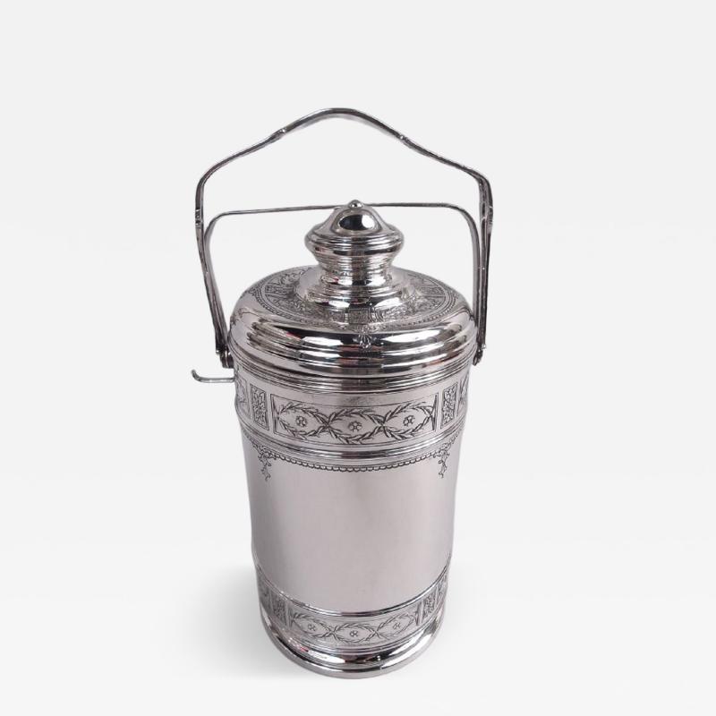  Cartier Antique Cartier Edwardian Regency Sterling Silver Portable Ice Bucket