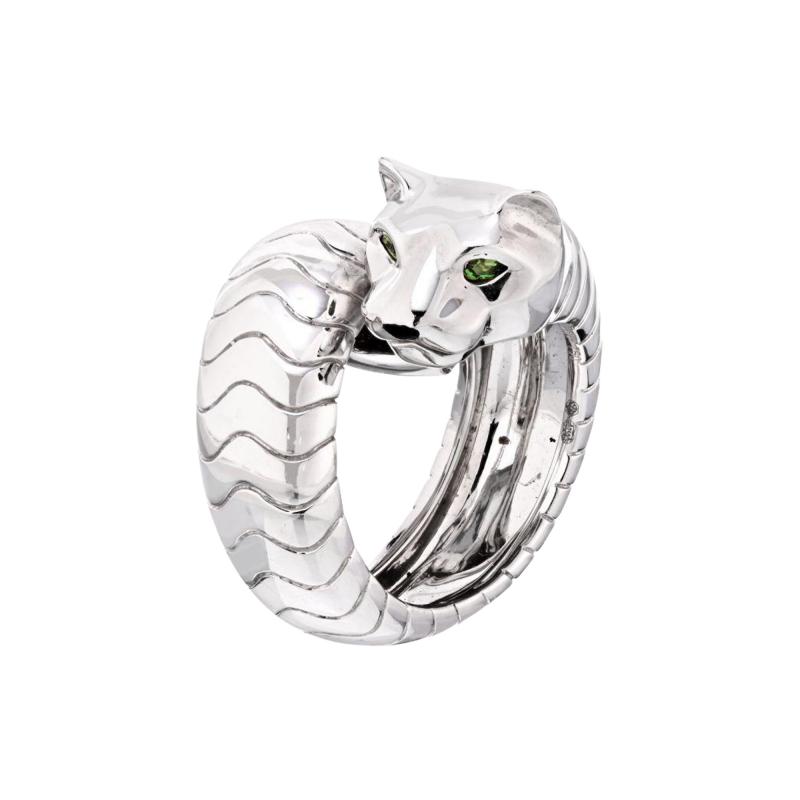  Cartier CARTIER 18K WHITE GOLD HIGH POLISHED PANTHERE LAKARDA RING