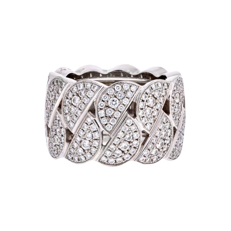  Cartier CARTIER 18K WHITE GOLD LA DONA DIAMOND EU 51 RING