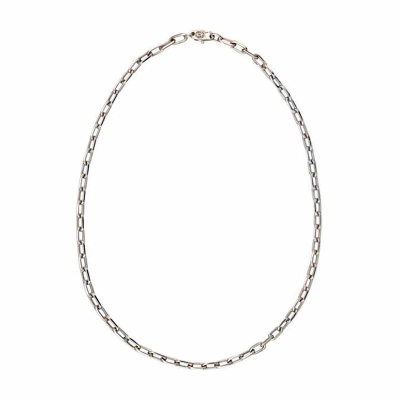  Cartier CARTIER 18K WHITE GOLD SPARTACUS GOLD OVAL LINK NECKLACE