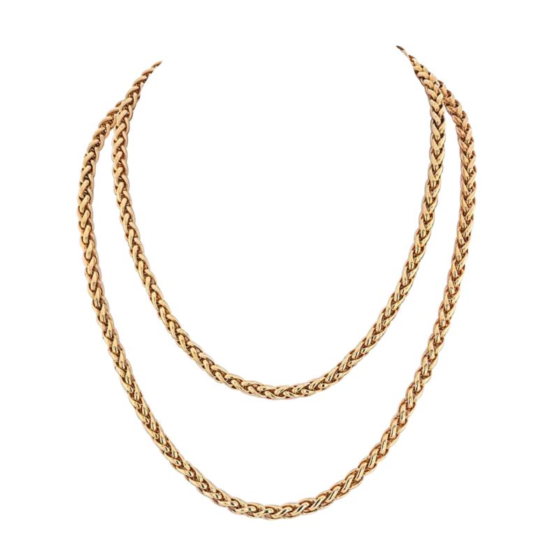  Cartier CARTIER 18K YELLOW GOLD 36 INCHES FRENCH LINK NECKLACE