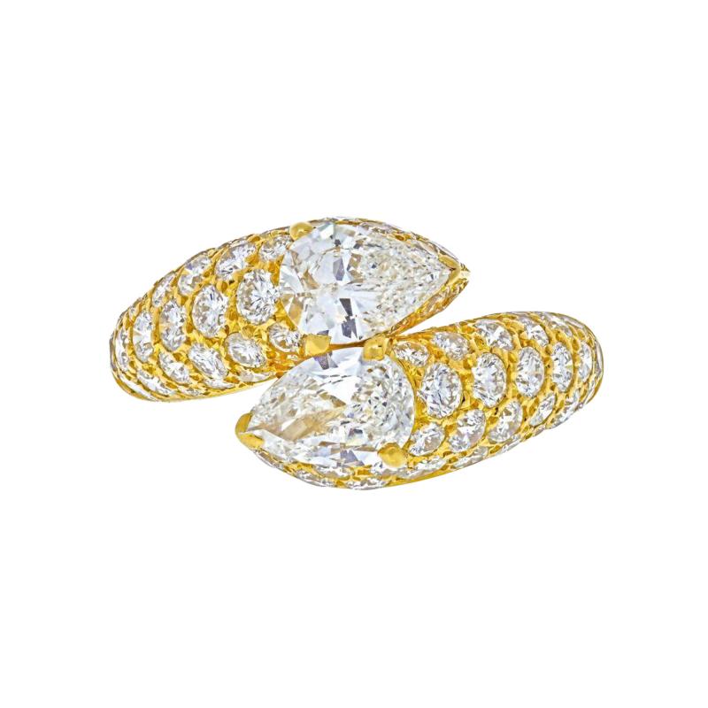  Cartier CARTIER 18K YELLOW GOLD DEUX TETES CROISEES RING