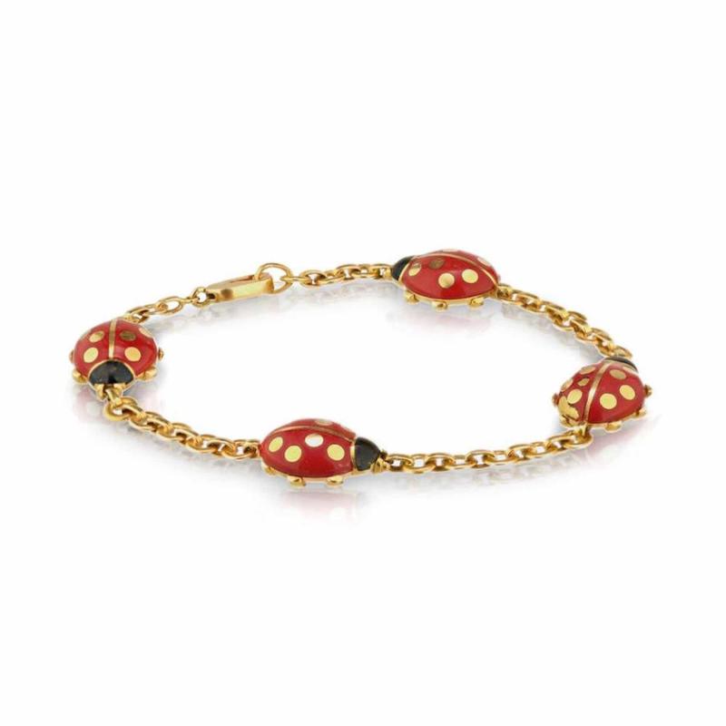  Cartier CARTIER 18K YELLOW GOLD LADYBUG CHAIN BRACELET