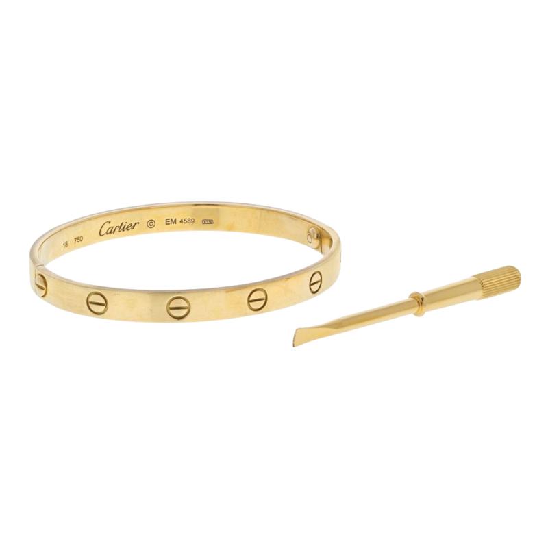  Cartier CARTIER 18K YELLOW GOLD LOVE ORIGINAL MODEL SIZE 18 BRACELET