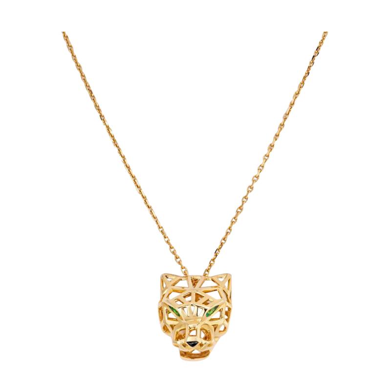  Cartier CARTIER 18K YELLOW GOLD SKELETON PANTHERE ON A CHAIN NECKLACE