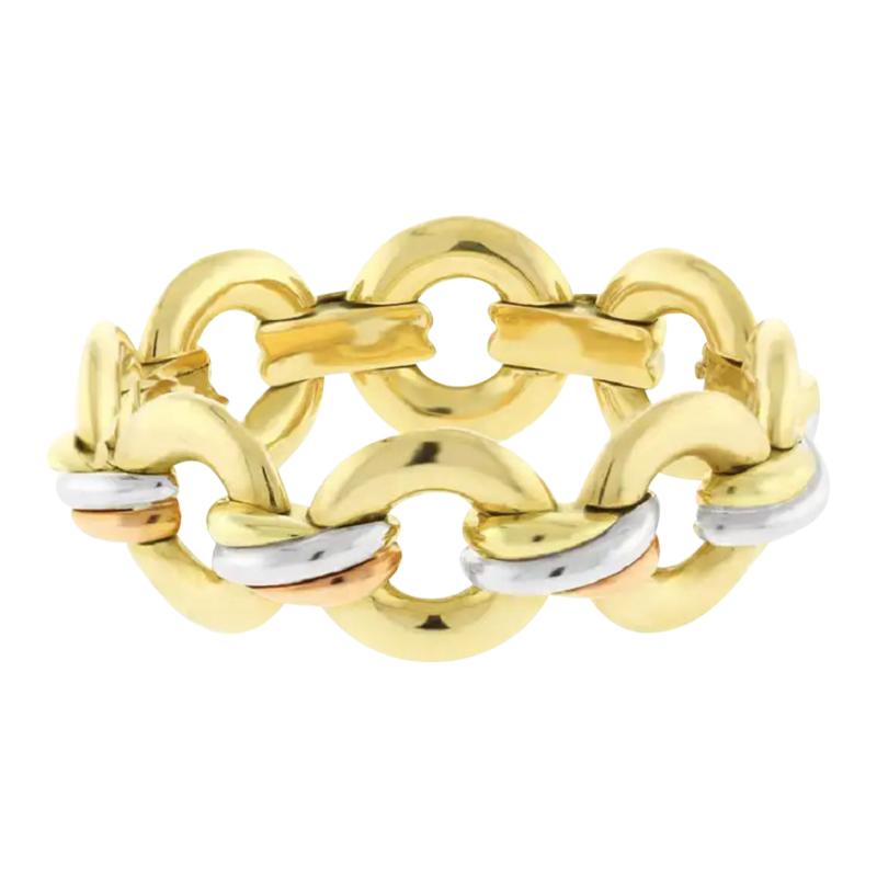  Cartier CARTIER 18KT GOLD TRINITY ROUND LINK BRACELET