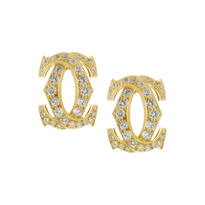  Cartier CARTIER DOUBLE C DIAMOND PENELOPE EARRING