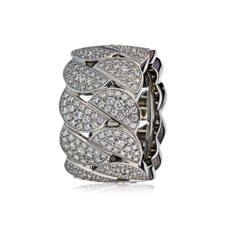  Cartier CARTIER LA DONA 18K WHITE GOLD PAVE DIAMOND RING