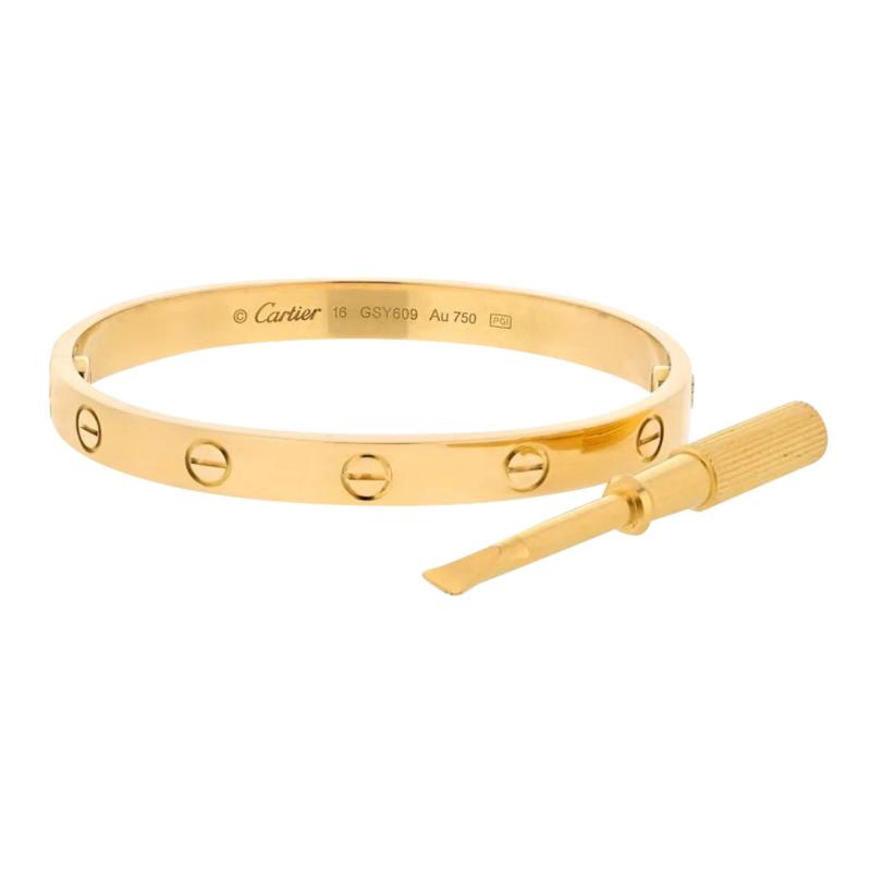  Cartier CARTIER LOVE 18K YELLOW GOLD SIZE 16 WITH SCREWDRIVER BRACELET