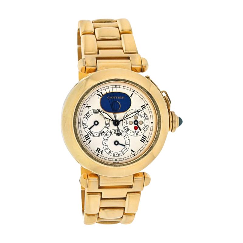  Cartier CARTIER PASHA 18K YELLOW GOLD PASHA 38MM PERPETUAL CALENDAR 38MM AUTOMATIC WATCH