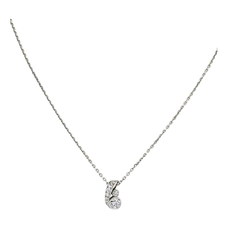  Cartier CARTIER PLATINUM 0 80CTTW ROUND DIAMOND SOLITAIRE NECKLACE