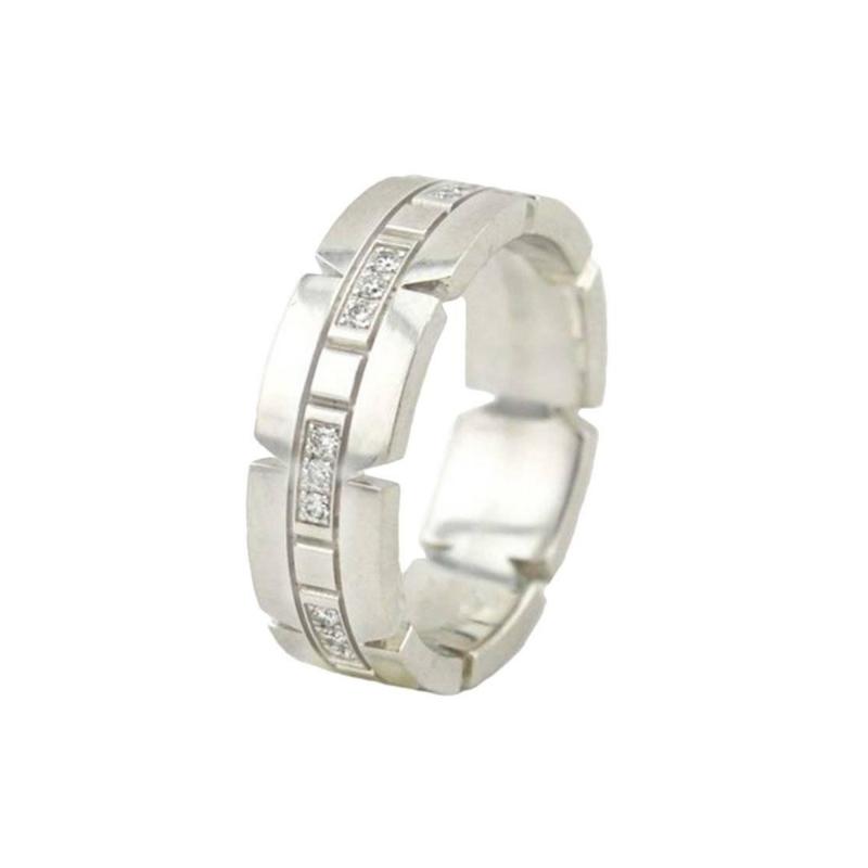  Cartier CARTIER TANK FRANCAISE 18K WHITE GOLD AND DIAMOND RING