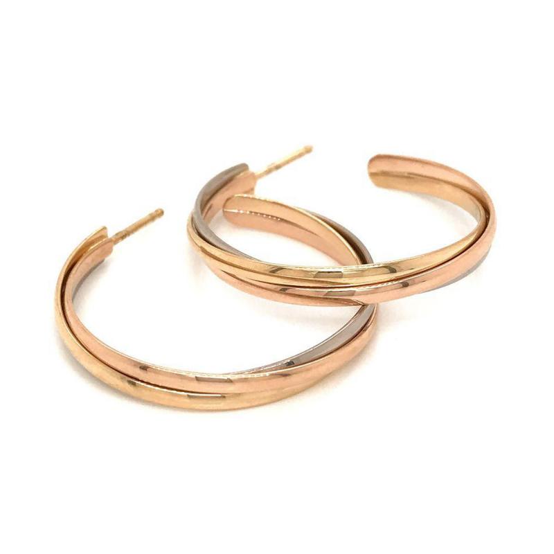  Cartier CARTIER TRINITY HOOP EARRINGS