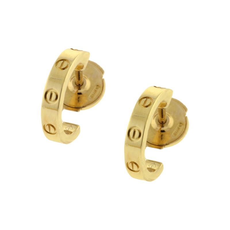  Cartier CARTIER YELLOW GOLD LOVE EARRINGS