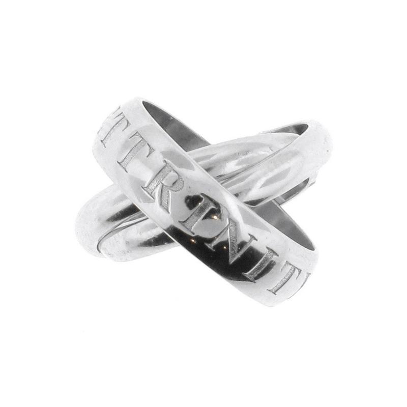  Cartier Cartier 18 Karat White Gold or Amour et Trinity Band Ring